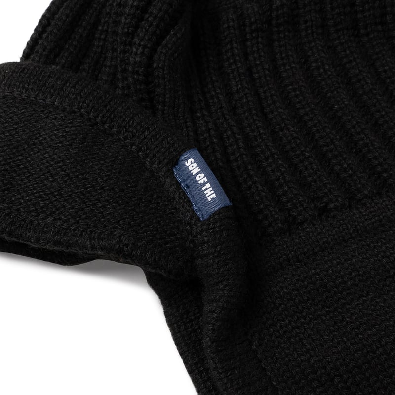 SON OF THE CHEESE / Dog ears Knit Cap ( BLACK )