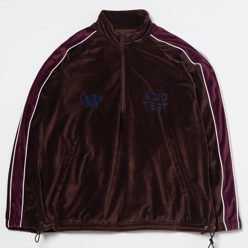 Black Weirdos / Velor Track Sweater ( BURGUNDY 