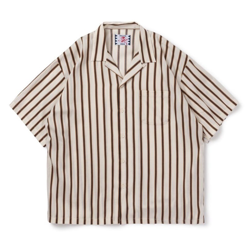 SON OF THE CHEESE /Stripe Jacquard Shirt ( BEIG