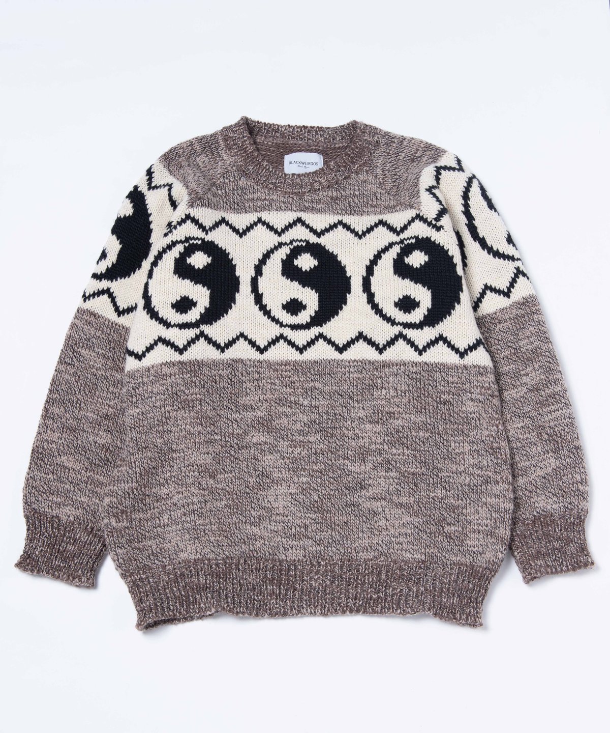 Black Weirdos / Yin-Yang Sweater ( Oatmeal ) |