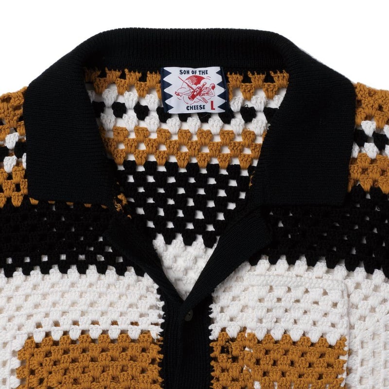 SON OF THE CHEESE / Big Flower Knit Shirt ( ORA