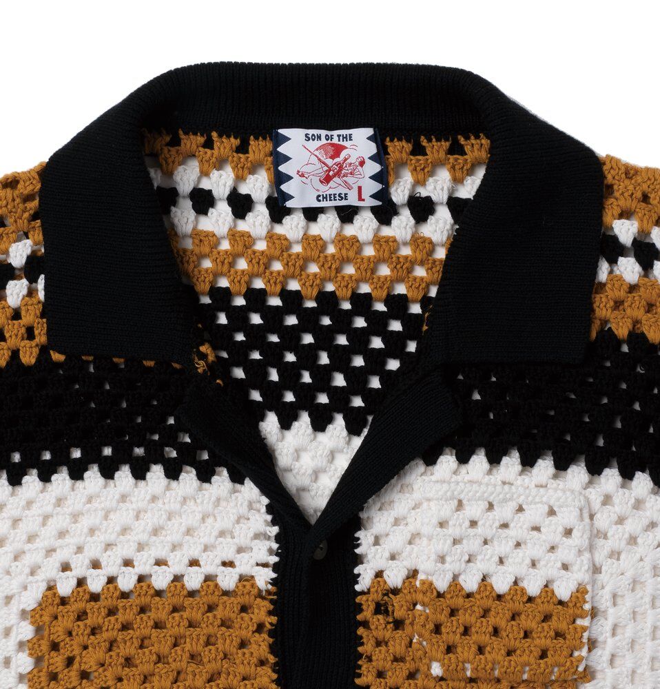 SON OF THE CHEESE / Big Flower Knit Shirt ( ORA