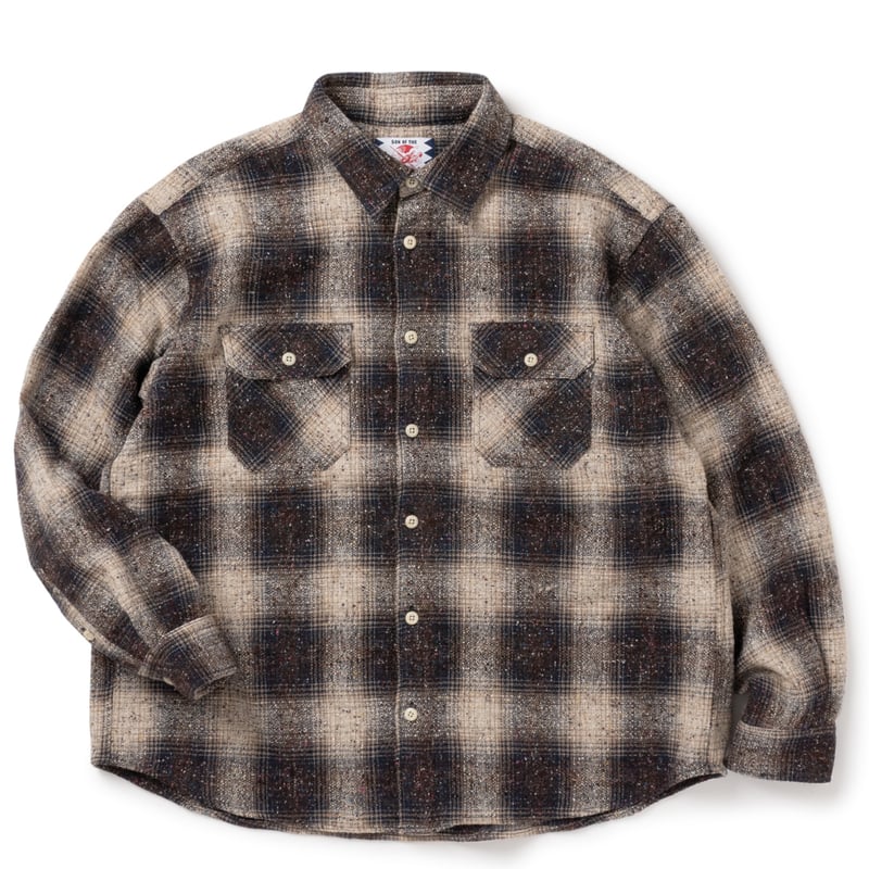 トップス SON OF THE CHEESE NEP TWEED SHIRT SON OF THE CHEESE / NEP TWEED SHIRT ( BEIGE ) |