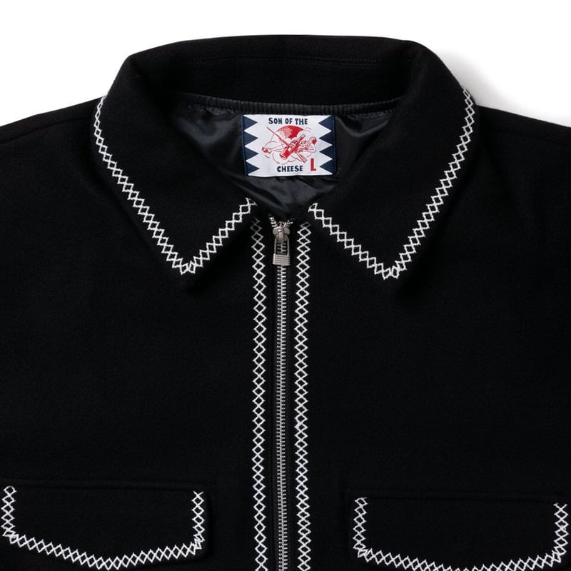SON OF THE CHEESE / Cross Stitch Jkt ( BLACK ) SON OF THE CHEESE / Cross Stitch Jkt ( BLACK )