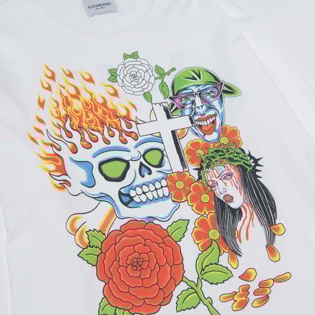 Black Weirdos / Tattoo LS Tee  ( White )