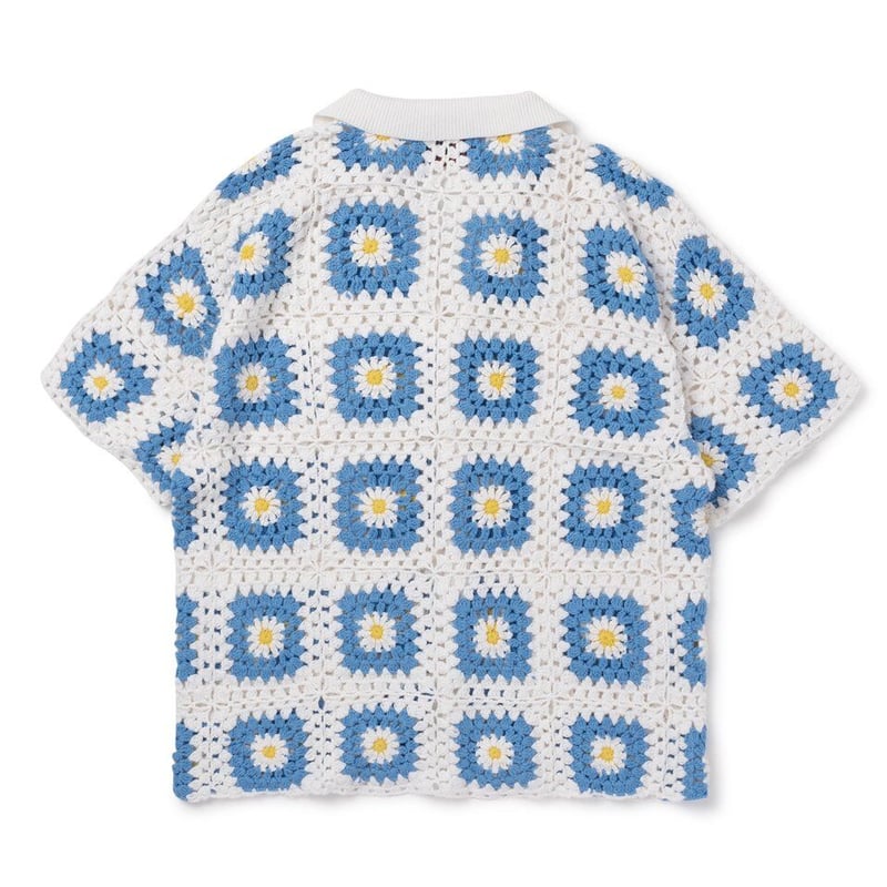 SON OF THE CHEESE / Flower Knit Shirt ( WHITE )