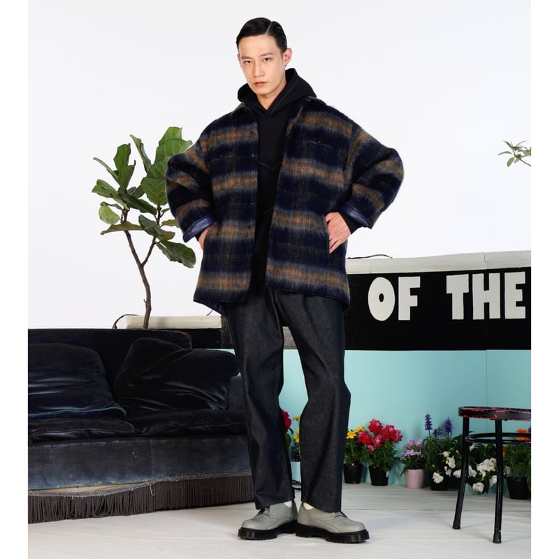 SON OF THE CHEESE / Quilt CPO Shirts ( NAVY ) |