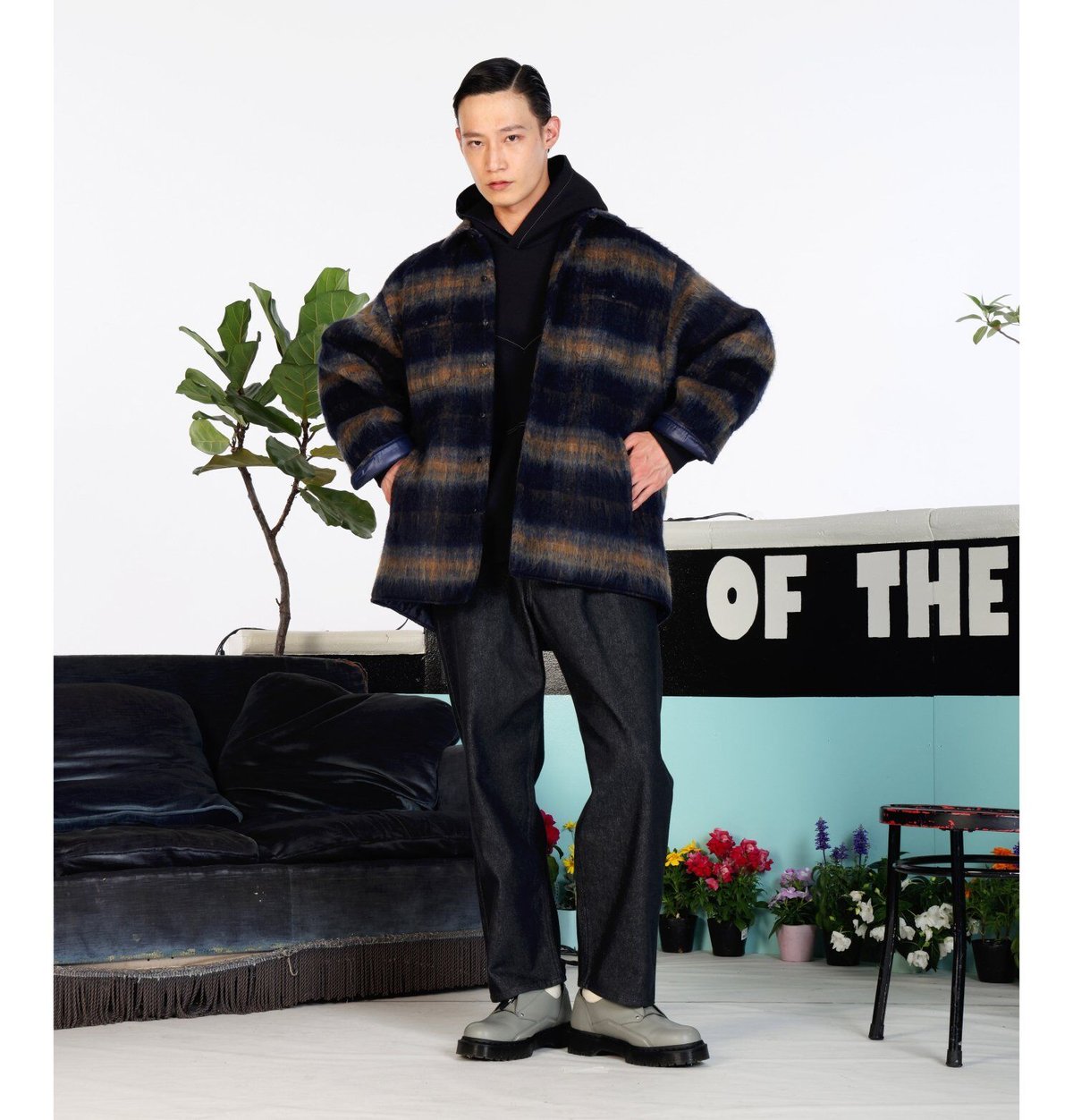 SON OF THE CHEESE / Quilt CPO Shirts ( NAVY ) |