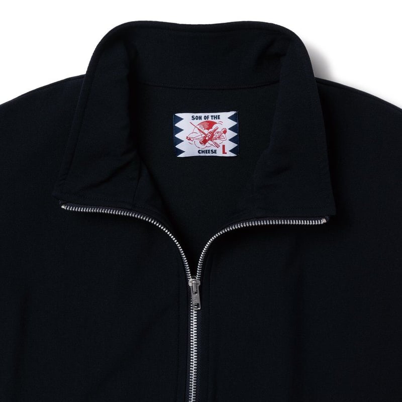 SON OF THE CHEESE / Satin Track Jacket ( NAVY )
