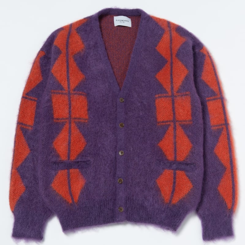 Black Weirdos / Tribal Mohair Cardigan ( Purple 
