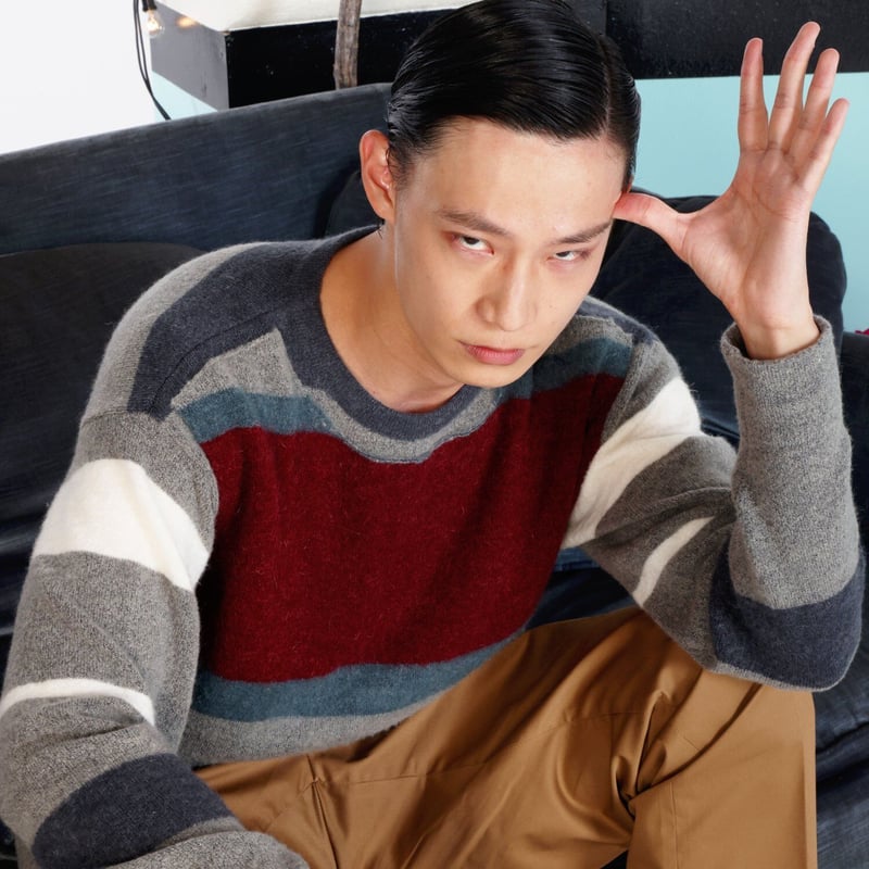 SON OF THE CHEESE / Switch Mohair Knit ( GRAY )