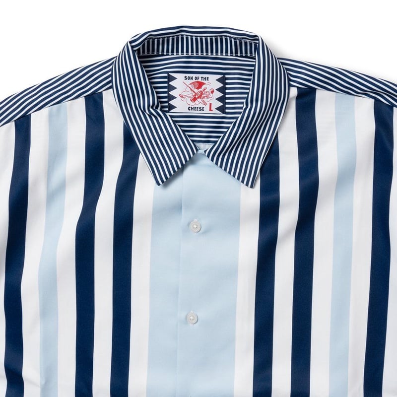 SON OF THE CHEESE / Original stripe Shirt ( BLU
