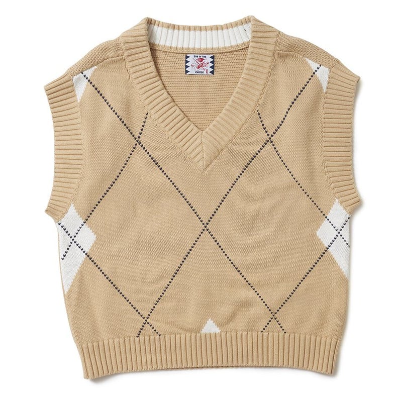 【試着のみ】23ss サノバチーズ　ニット　ベスト SON OF THE CHEESE ニットベスト L サノバチーズ - メルカリ