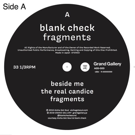 Blank Check_fragments ep(10")