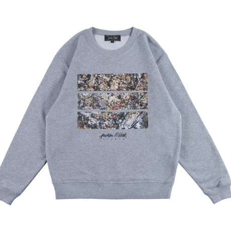Jackson Pollock Studio CREWNECK SWEATSHIRT "Floor Boards 02" GRY