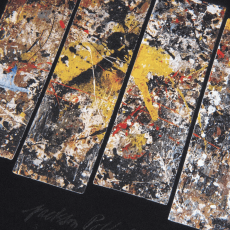 Jackson Pollock Studio CREWNECK SWEATSHIRT "Floor Boards 01" BLACK