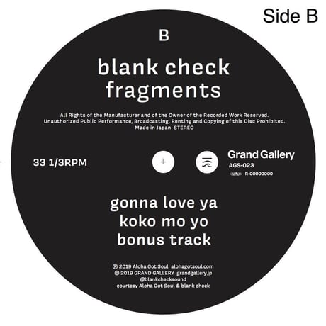 Blank Check_fragments ep(10")