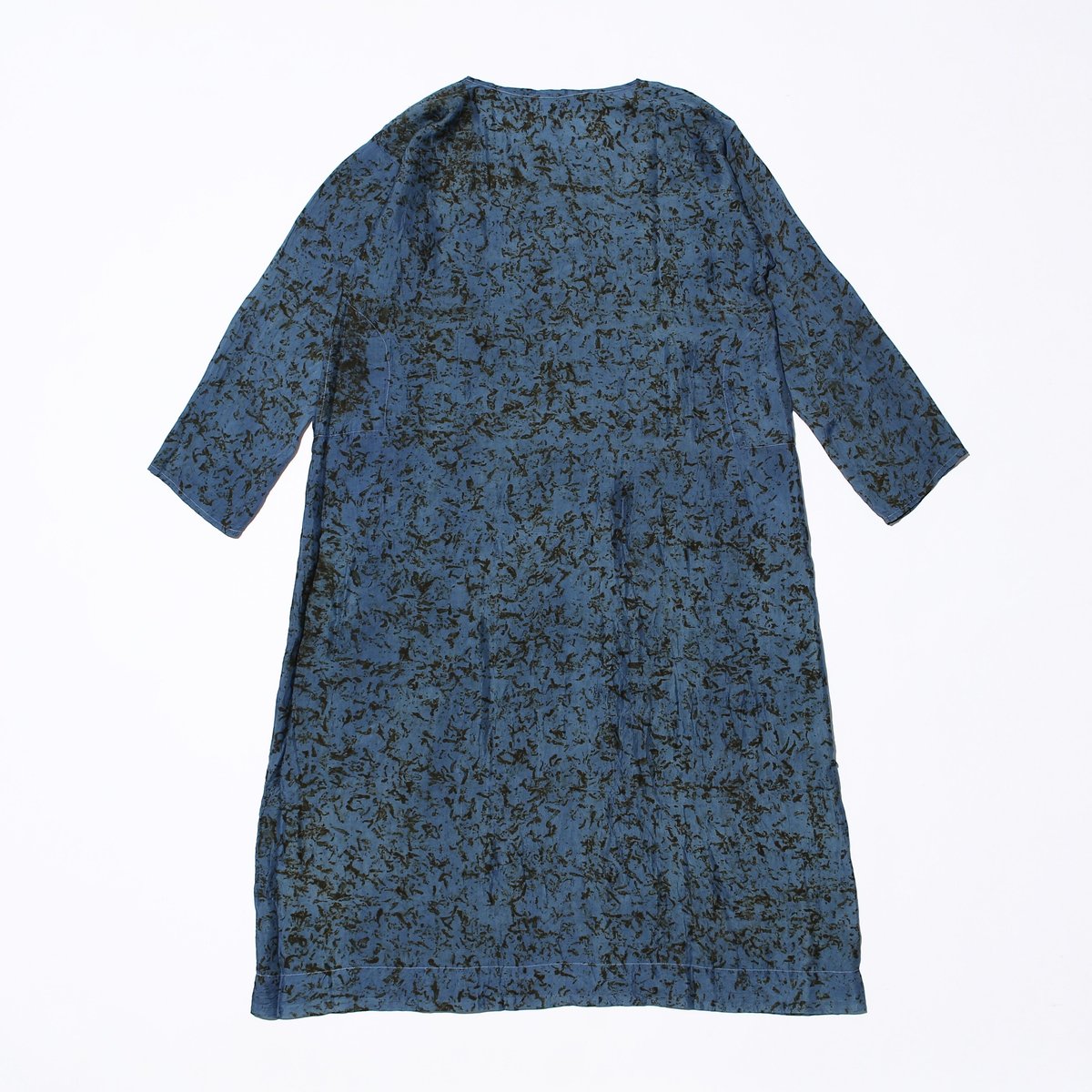 dosa long tunisian tunic -iron indigo-