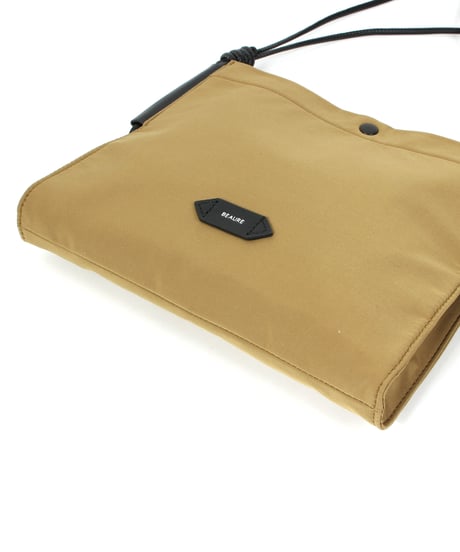 【B-23353】BEAURE  レザーコンビ ナイロンサコッシュ