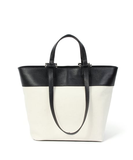 【B-26159】BEAURE リネンコンビ 2WAYハンドル A4 トート