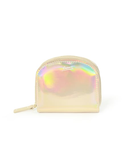 【B-25002】BEAURE エナメル アーチ ミニ ウォレット