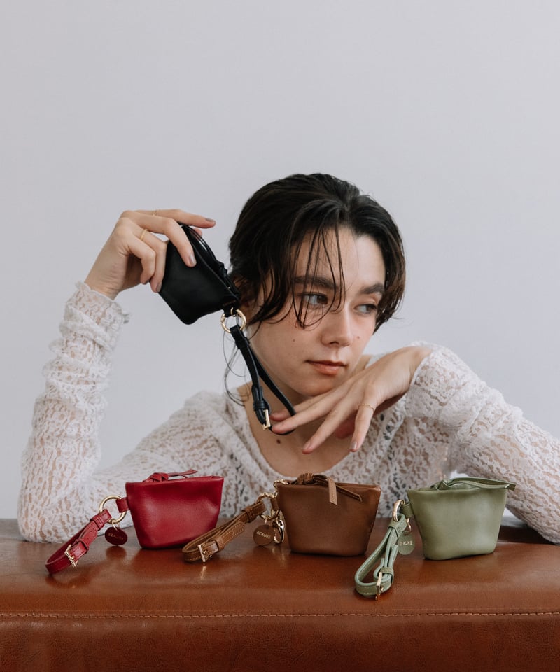 C*2様 HERMES ヴェスパポーチ ダークブラウン レザーチャーム HERMES