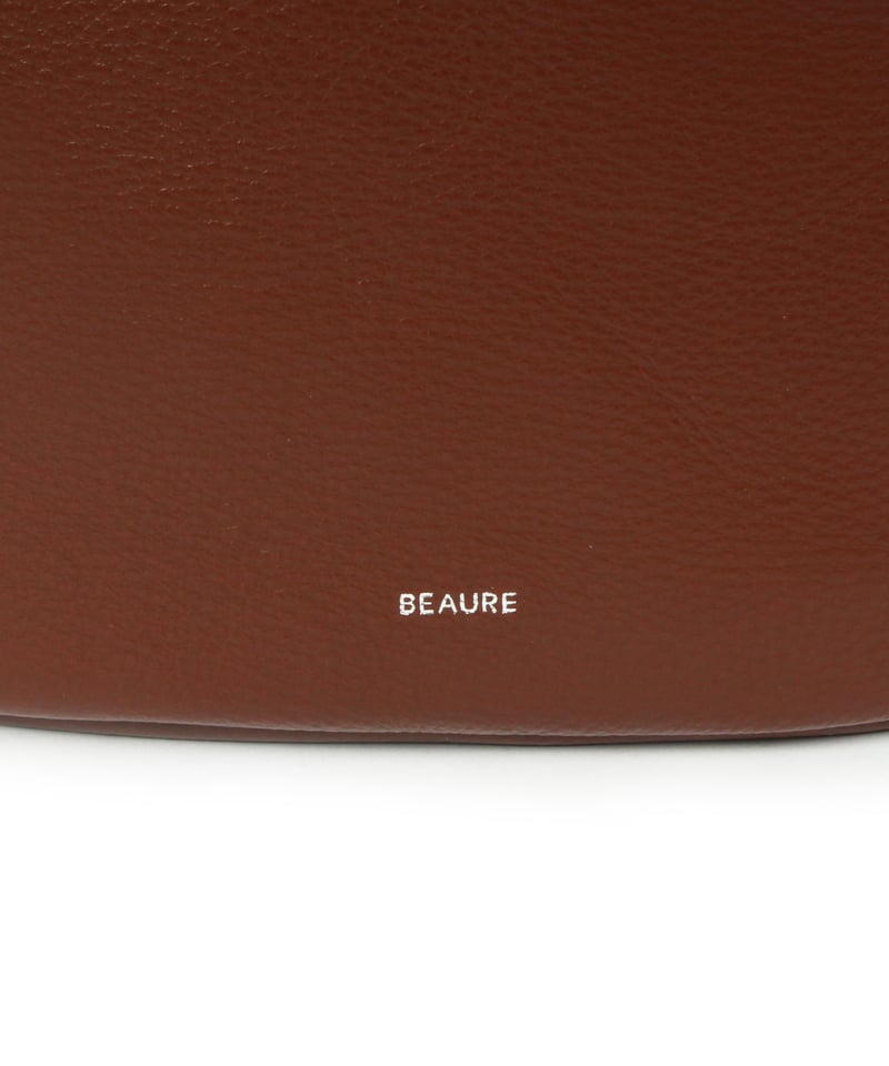B-25022】BEAURE カウレザー スラントポケット バケツ ショルダー