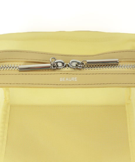 【B-25053】BEAURE 2WAY ドラム型 メッシュ ミニボストン