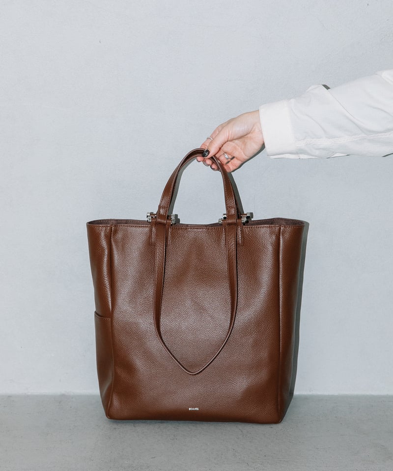 B-25025】BEAURE カウレザー ダブルハンドル A4 トート | BEAURE