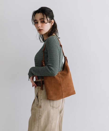 【B-25350】BEAURE Suede Vertical ショルダー Bag