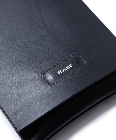 【B-23335】BEAURE ヌメ革 フラップ スマホ ショルダー