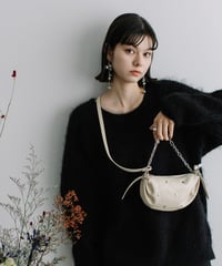 【B-23531】BEAURE　カウレザー　ハートスタッズ2WAYショルダーバッグ