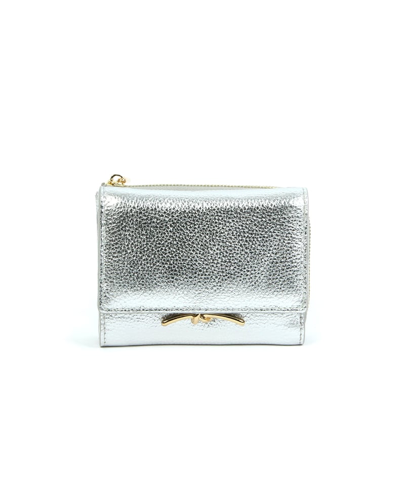 B-23533】BEAURE カウレザー メタルパーツ三つ折りミニウォレット B-23533】BEAURE カウレザー メタルパーツ三つ折りミニウォレット
