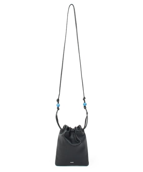 【B-25038】BEAURE カウレザー ナチュラスストーン ドローストリング BAG