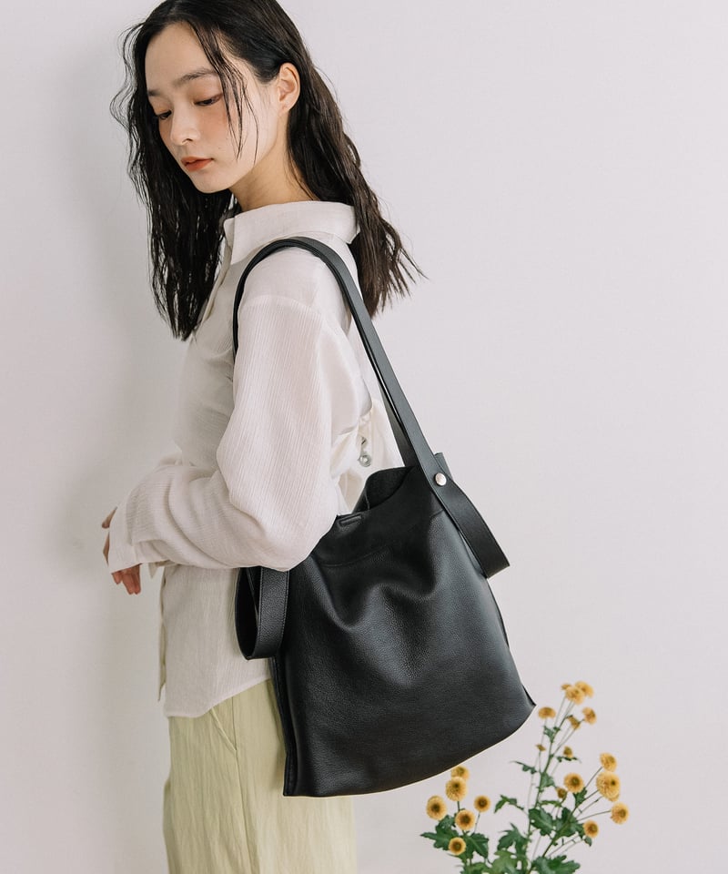 B-22197】BEAURE カウレザー 2デザイン ハンドル 薄マチ A4 トート | B