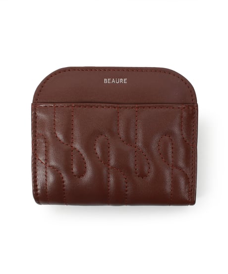 【B-25307】BEAURE Quilted Leather Bifold ウォレット