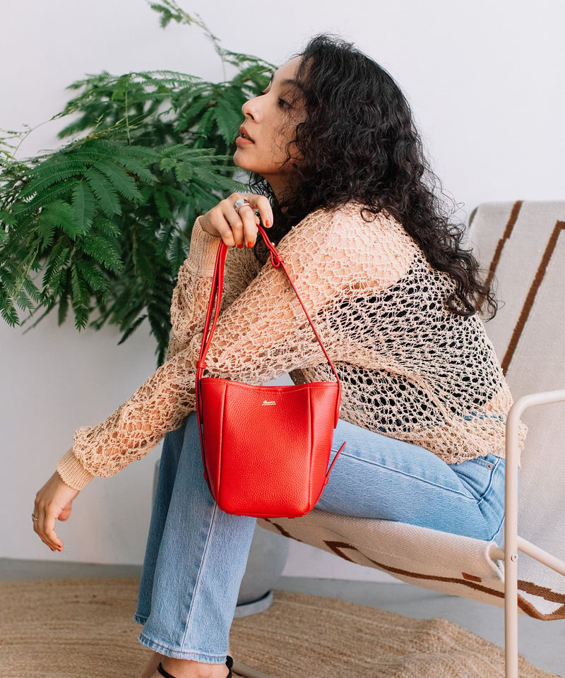 B-25023】BEAURE カウレザー バケツ型 ワンマイル BAG | BEAURE O