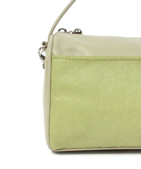 【B-25345】BEAURE Calf Hair Combination ボストン Bag