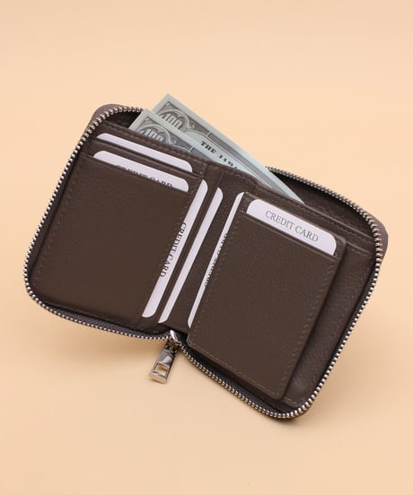 【BS-30062】Beaure Second ビュレ セカンド ラウンドジップ 二つ折り財布