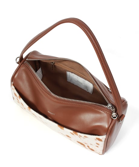 【B-25345】BEAURE Calf Hair Combination ボストン Bag
