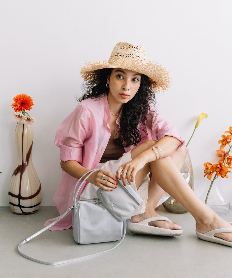 B-25053】BEAURE 2WAY ドラム型 メッシュ ミニボストン | BEAURE