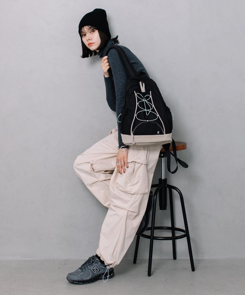 B-24353】BEAURE スエード コンビ ナイロン リュック | BEAURE OFF