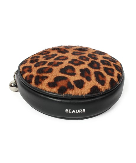 【B-25300】BEAURE Calf Hair Round マルチケース
