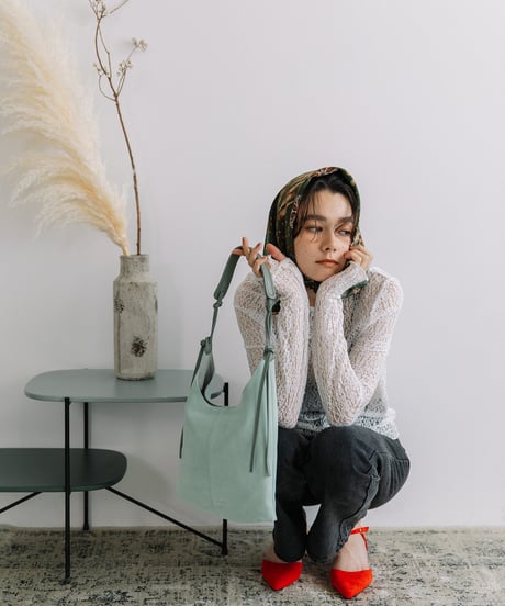 【B-25350】BEAURE Suede Vertical ショルダー Bag