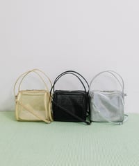 【B-25053】BEAURE 2WAY ドラム型 メッシュ ミニボストン