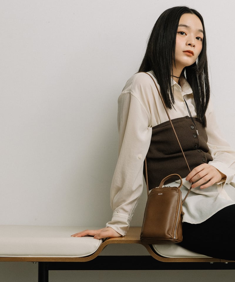 B-25418】BEAURE New ブガッティ型 2Way ミニ ショルダー Bag |