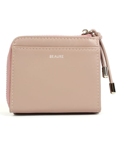 【B-24411】BEAURE  ハラコ コンビ ウォレット