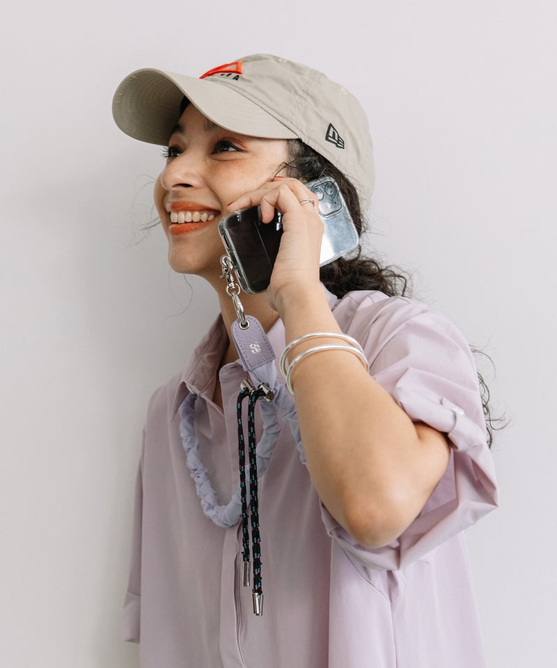 B-24003】BEAURE ナイロン ギャザーモバイルストラップショルダー