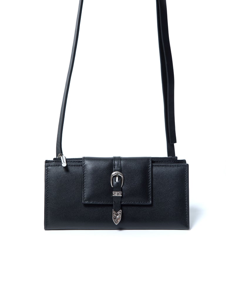 B-23435】BEAURE カウレザー コンチョ金具 ウォレットショルダー