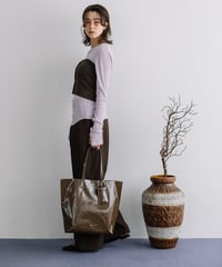 【B-25420】BEAURE シワエナメル  A4 トート Bag